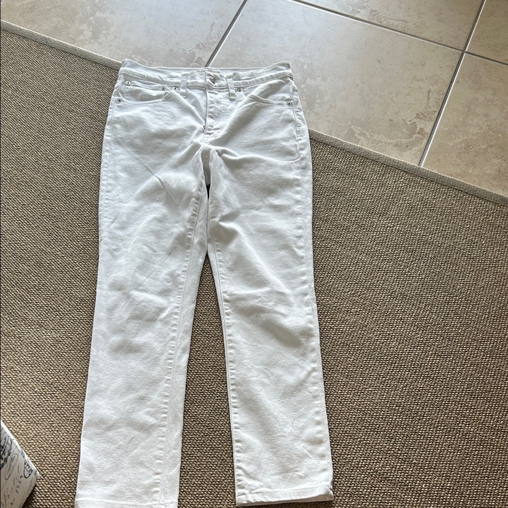 Madewell Women's Straight Leg White Jeans